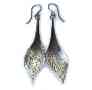 silver rose earrings